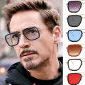FNCXGE 2025 Luxury Fashion Avengers Tony Stark Flight Style Sunglasses Men Square Brand Design Sun Glasses Women Retro Male Iron 3 Shades For Man. 