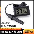 【Footprint】 LCD Digital Thermometer Temperature Hygrometer Humidity Meter With Probe. 
