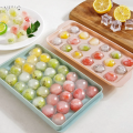 【Footprint】 Round Ice Cube Tray Ball Maker Mold For Freezer Mini Circle Making 33PCS Sphere Chilling Cocktail. 