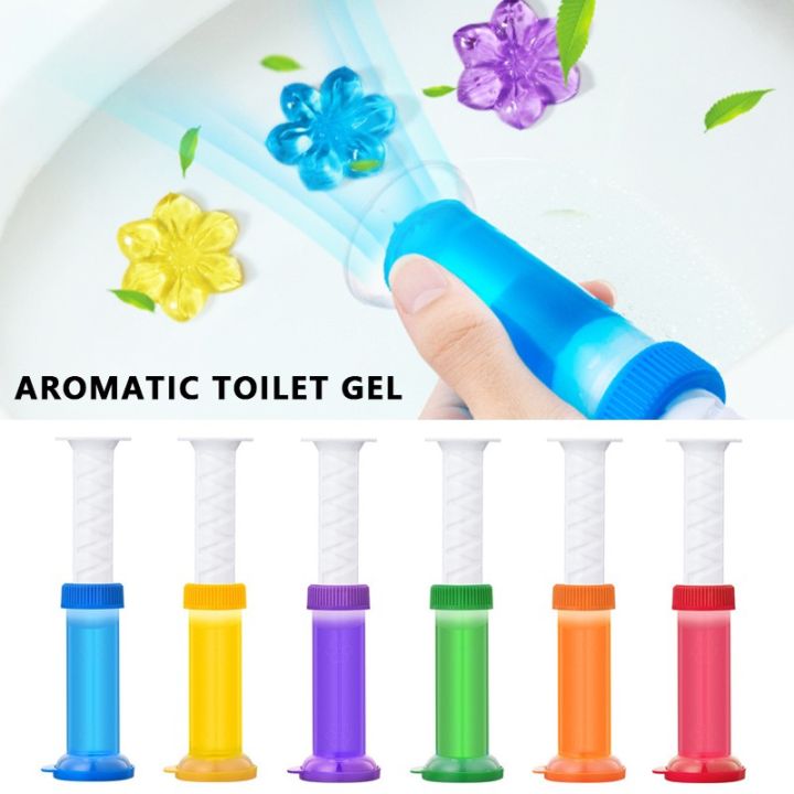 Cici MART Flower Aromatic Toilet Gel Toilet Cleaner Stamp Fragrance Remove Odors