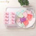 【Footprint】 8 Grid Frozen Ice Cream Lolly Juice Maker Pop Mold Popsicle Mould Mould Icebox Ice Cream Mold Juice Yogurt Ice Cube Molder Tray Jelly Mold. 