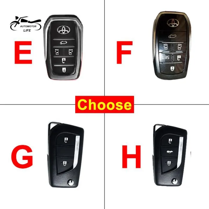 【100%-New】 Carbon Fiber ABS Matte Car Key Case Cover for Toyota Hilux ...