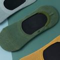 ECMLN Fashion Cotton Men Low Cut Socks Non-slip Silicone Invisible Casual Breathable Male Ankle Slipper Socks. 