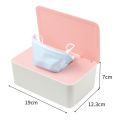 【FUN LIVE】 Disposable Mask/Tissue Storage Box Dustproof With Dust Cover(RANDOM). 