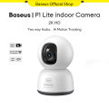 Baseus P1 Lite IP CCTV Camera Full Set with Remote Monitor 2K HD Smart Indoor Mini Camera with 360 Degree Rotation Night Vision Two-Way Audio Motion Detection for Home Security. 