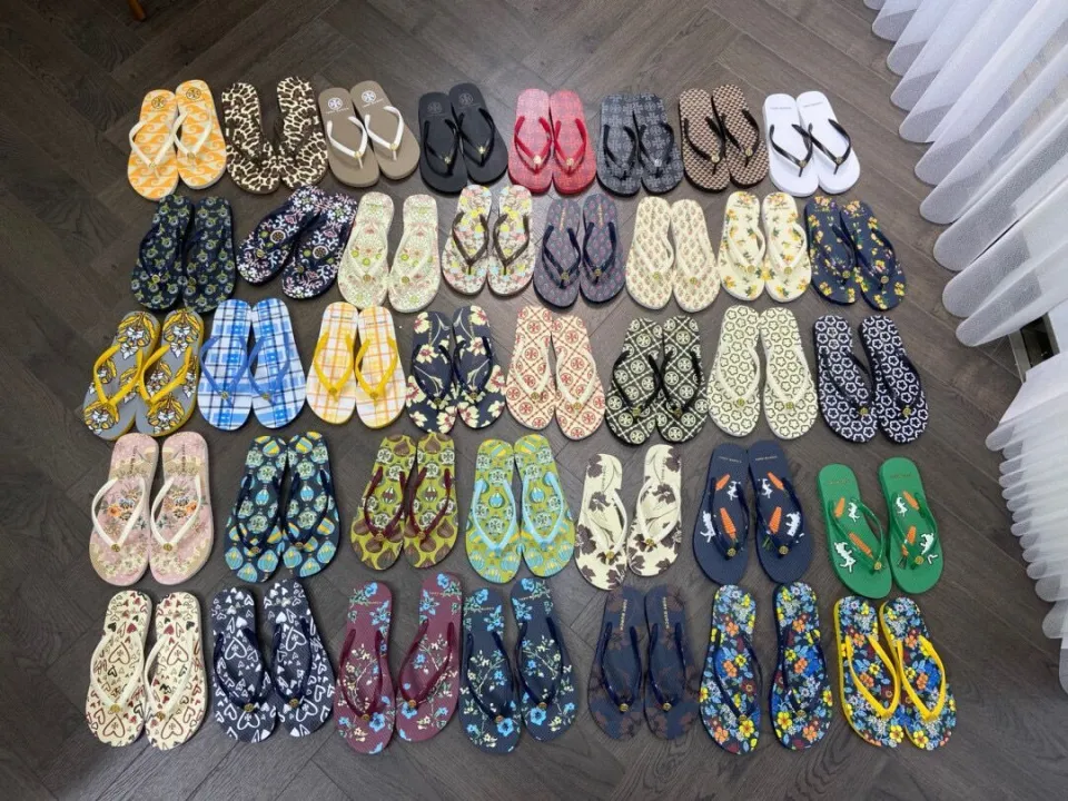 ETOP】 2023 new TB flip-flops seaside beach flat sandals