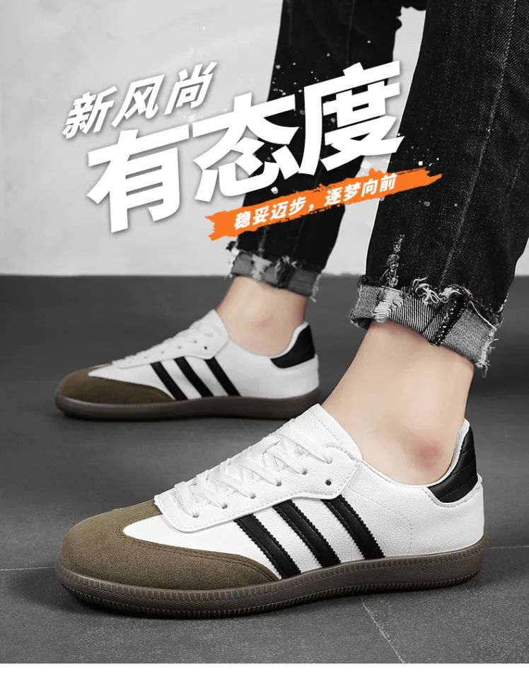 ALLGOOD】White Shoes for Men Casual Shoes Leather White Sneakers