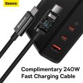 Baseus 140W GaN5 USB C Fast Charger PD3.1 QC4.0 Triple-port Quick Charger For iPhone 14 Pro Max Vivo Oppo MacBook Pro [Free USB C Cable]. 