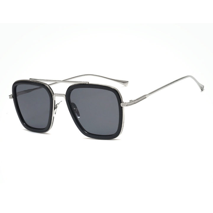 FNCXGE%202025%20Luxury%20Fashion%20Avengers%20Tony%20Stark%20Flight%20Style%20Sunglasses%20Men%20Square%20Brand%20Design%20Sun%20Glasses%20Women%20Retro%20Male%20Iron%203%20Shades%20For%20Man%20-%20Image%208