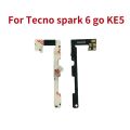 New Power Volume button flex For Tecno spark 6 go KE5 On OFF Side key Button Flex Cable. 