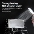 【FUN LIVE】 Ecoco Multifunctional Bathroom Soap Holder Wall-Mounted Shower Rack Storage Organizer With Towel Hanger Bathroom Dispensers. 