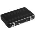 Aluminum password box Card Case Mini suitcase Password briefcase Black. 