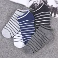ECMLN Pinstripe Men's Low Tube Anckle Socks Mesh Breathable Short Casual Socks. 
