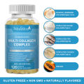 Mulittea Multi-Collagen Complex Capsules Reducing Fine Lines Wrnkles Youthful Skin. 