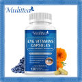 Mulittea Eye Vitamins with Lutein, Zeaxanthin, Bilberry Supports Eye Strain, Vision Health Dryness Provides Eye Health and Vision Support. 