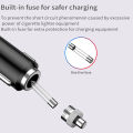 【Footprint】 80W 12/24V QC3.0 Dual USB Car Charger Lighter Adapter Car Lighter Socket Splitter 5 In 1 With Type-C Charger. 
