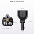【Footprint】 80W 12/24V QC3.0 Dual USB Car Charger Lighter Adapter Car Lighter Socket Splitter 5 In 1 With Type-C Charger. 