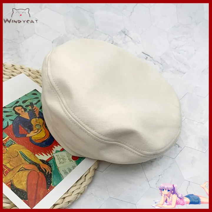 Windycat%20Fashion%20Woman%20Solid%20Color%20Girl%20Beret%20Beanie%20Cap%20Painter%20Summer%20Spring%20Sun%20Hat%20-%20Image%204