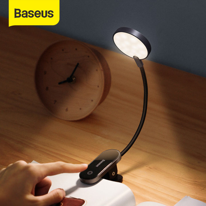 Baseus Led Clip Table Lamp Wireless Desk Lamp Usb Touch Rechargeable