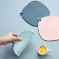 【FUN LIVE】 [199 For 3 PCS]Kitchen Silicone Non-Slip Heat Resistant Mat Pot Holder Heat Insulation Pad Nordic Style Solid Color Placemats & Coasters. 