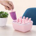 【Footprint】 8 Grid Frozen Ice Cream Lolly Juice Maker Pop Mold Popsicle Mould Mould Icebox Ice Cream Mold Juice Yogurt Ice Cube Molder Tray Jelly Mold. 