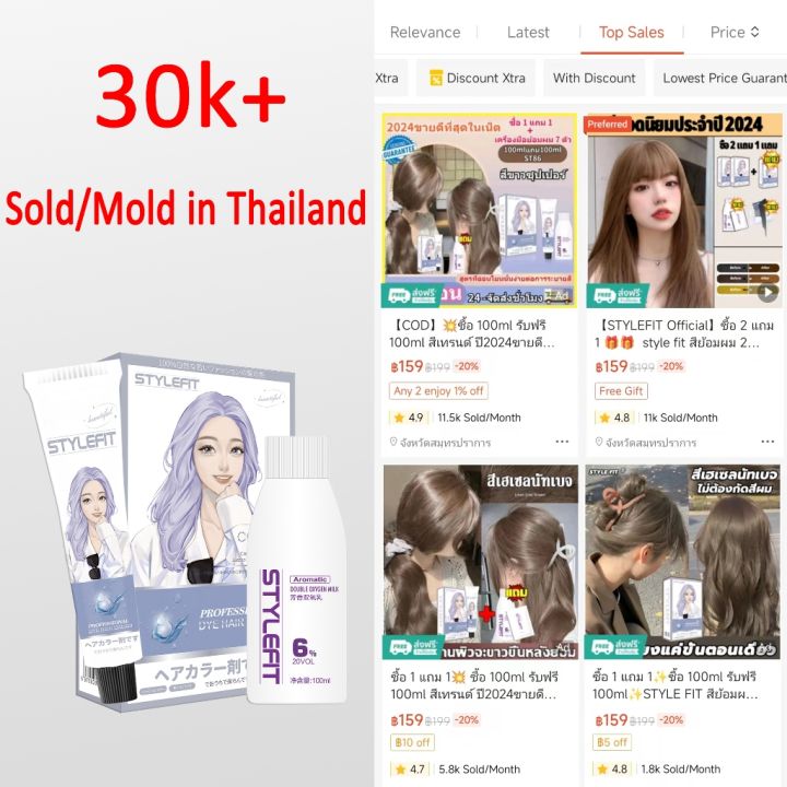 STYLEFIT%20Hair%20Color%20Permanent%20Ash%20Brown/Milk%20Tea%20/Milk%20Tea%20Ash(100ml%20Hair%20Dye+100ml%20Oxidant)%20-%20Image%203