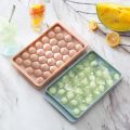 【Footprint】 Round Ice Cube Tray Ball Maker Mold For Freezer Mini Circle Making 33PCS Sphere Chilling Cocktail. 