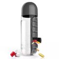 【FUN LIVE】 Water Bottle Tumbler 7 Days Pill Box 2 In 1 Pill Vitamin Storage Bottle Convenient Multifunctional Water Bottle. 