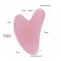 Natural Resin GuaSha Scraping Massage Tool with Storage Bag Heart Shaped Stainless Steel GuaSha Board Face Body Scraping Massage Tool P00218-Green. 