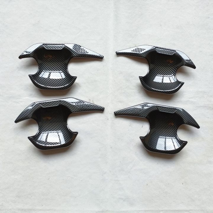 For Toyota Raize Car Accessories 2020 2021 2022 Door Handle Bowl Cover Trim Plastic Imitation Carbon Fiber
