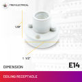 【Footprint】 TREV Omni Ceiling Receptacle E12/E14/E27. 