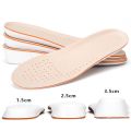 【Footprint】 1.5Cm / 2.5Cm / 3.5Cm Height Increase Insoles High Full Memory Foam Shoe Cushion Pads For Men And Women. 