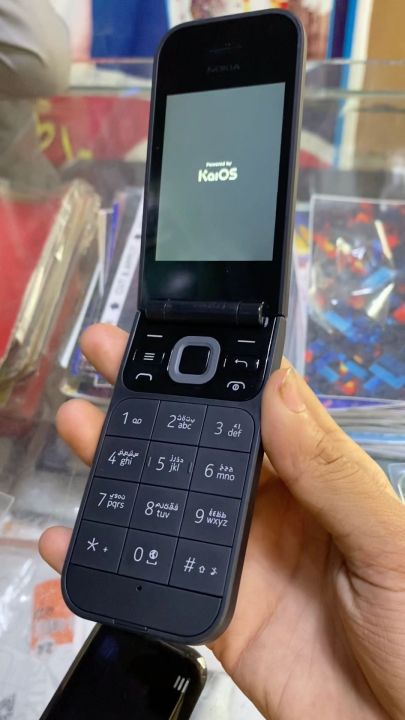 Nokia flip 2710 box pack double sim PTa approved SD card supported long lasting battery backup double screen display/ Nokia keypad feature phone
