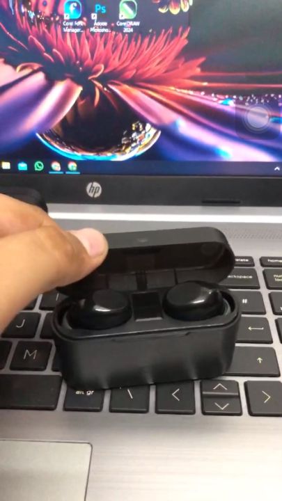 Oi Air Sounds One True Wireless Earphone Bluetooth 5.0 Ultra Large Capacity Lcd Display Fast Charging One-step Pairing Touch Sensor With Volume Control Noise Cancellation Deep Bass—black