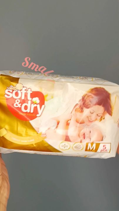 5 packs XL Soft & Dry Diaper 4 Pcs/pack (+15 kg)