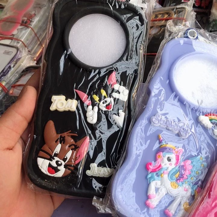 Techno spark 30c funky case with ear bunny