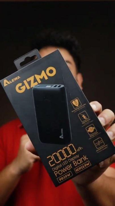 ALEWA GIZMO 20000mah Power Bank 22.5 Watt Fast Charging | Type C Input Output | Digital Display