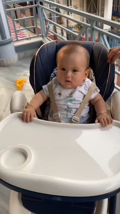 KidsSansar - Foldable Baby Dining Chair with Adjustable Height