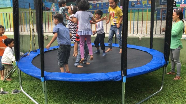 Jumping Trampoline 10 Ft Indoor Outdoor Dual Play For Adult And Chlid Both