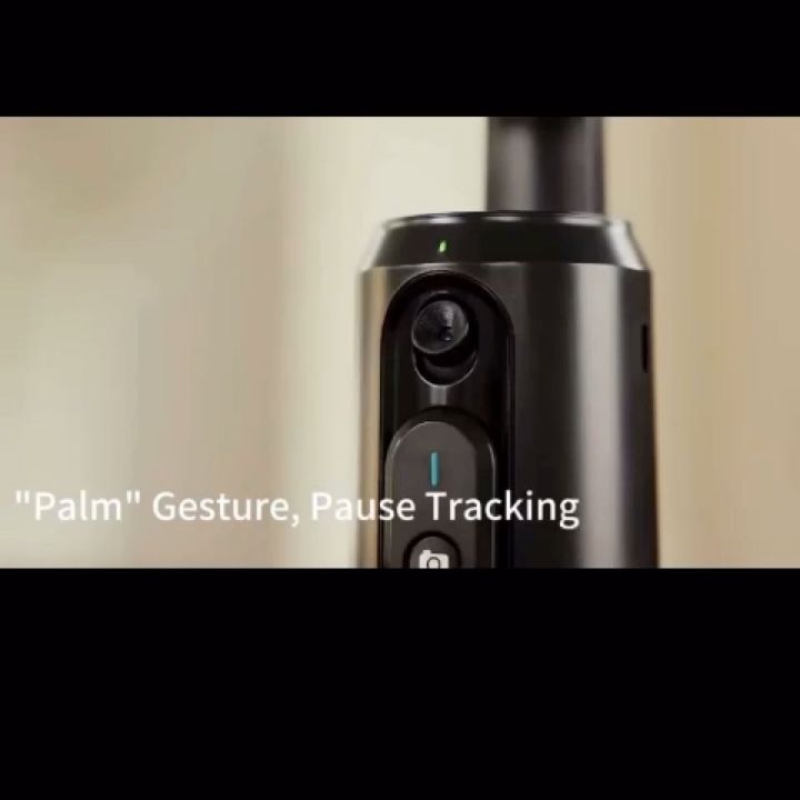 Auto Face Tracking Tripod 360° Rotating Auto Tracking Phone Stand, No App, Gesture Control Smart Shooting Camera Mount with Selfie Light and Remote for Live Vlog Streaming Video Tiktok-Rechargeable