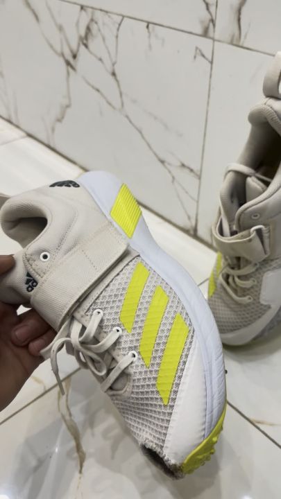 Original adidas spikes of a professional fast bowler for sale