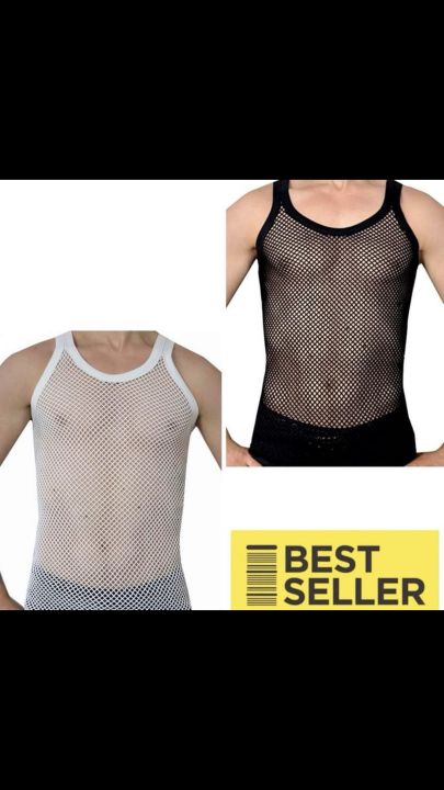 Banyan | Premium Knitted Net Sleeveless String Vest | Mesh Cotton | Tank Top | Boys | Men