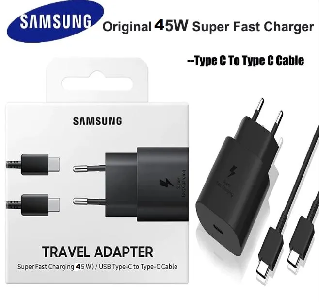 Galaxy S22 Ultra Charger S20 Ultra Original 45W Super Fast Charger