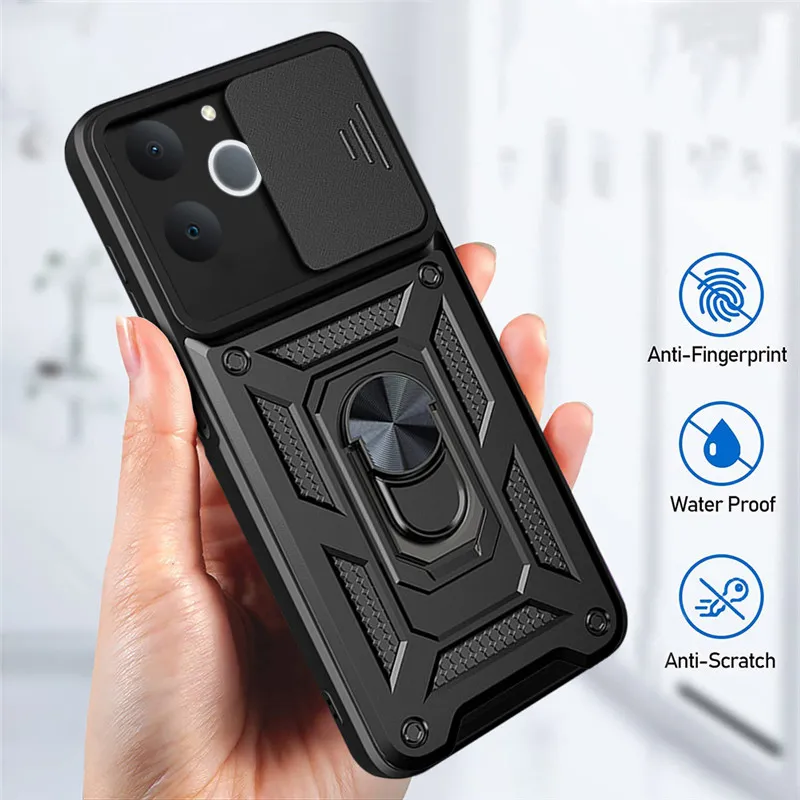 For Realme Note 70T Case Armor Ring Adsorb Car Holder Shockproof