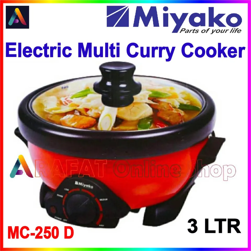 Miyako Double Pot Multi cooker Electric Curry Cooker With Double Pot Removable non stick pan Automatic cooking and warming system MC 250D 3 LTR Daraz .bd