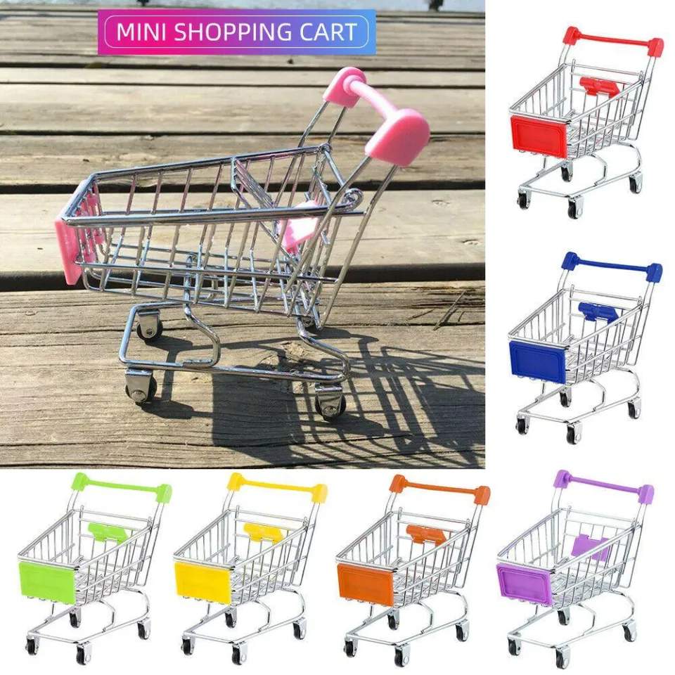 Creative Metal Mini Simulation Supermarket Shopping Cart Crafts