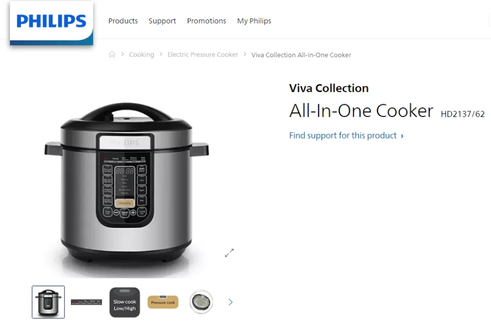 Philips HD2137/62 Viva Collection Digital All-in-One Electric