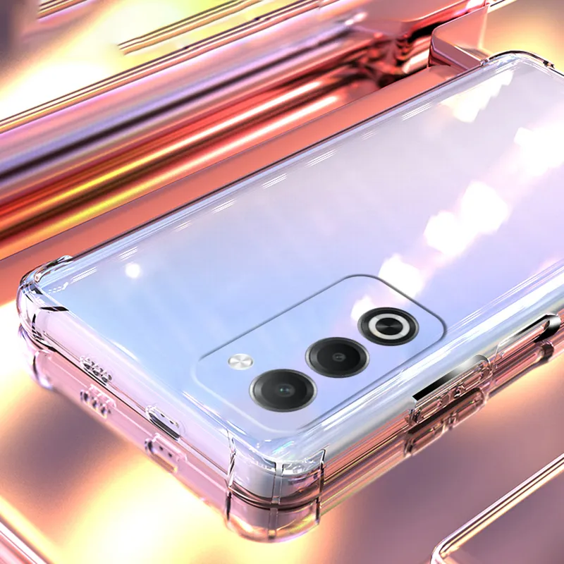 HONLEN Custodia per OPPO A5 5G / OPPO A5M Case, (6.67 Inches) Trasparente Sfumato TPU Silicone Progettata, 4 Angoli rinforzati Case