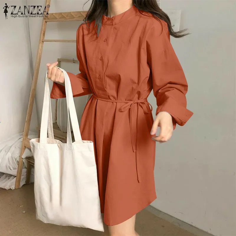 ThinkWay】Korean Style Womens Fashion Stand Collar Long Sleeve