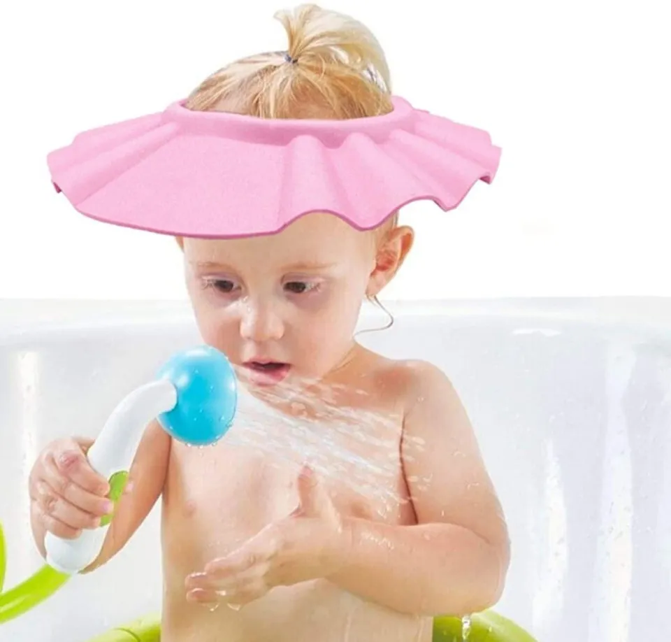 Baby Shower Cap-Adjustable Hair Wash Hat for kids-Safe Children